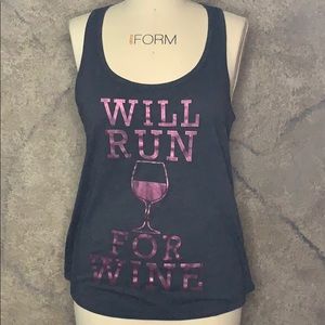 Will run for wine racerback